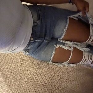 2000s Distressed Blue Women's Jeans